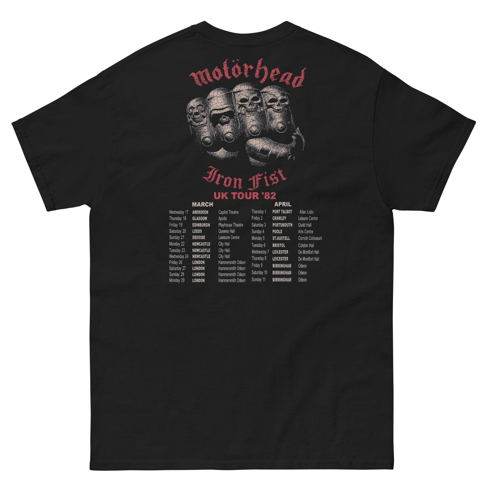 Motorhead Camiseta Heavy Metal Iron Fist Retro Unisex Clásica