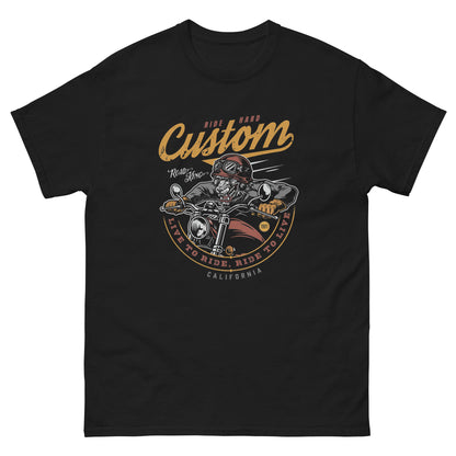 BIKER CUSTOM ROCK RIDER Camiseta clásica unisex