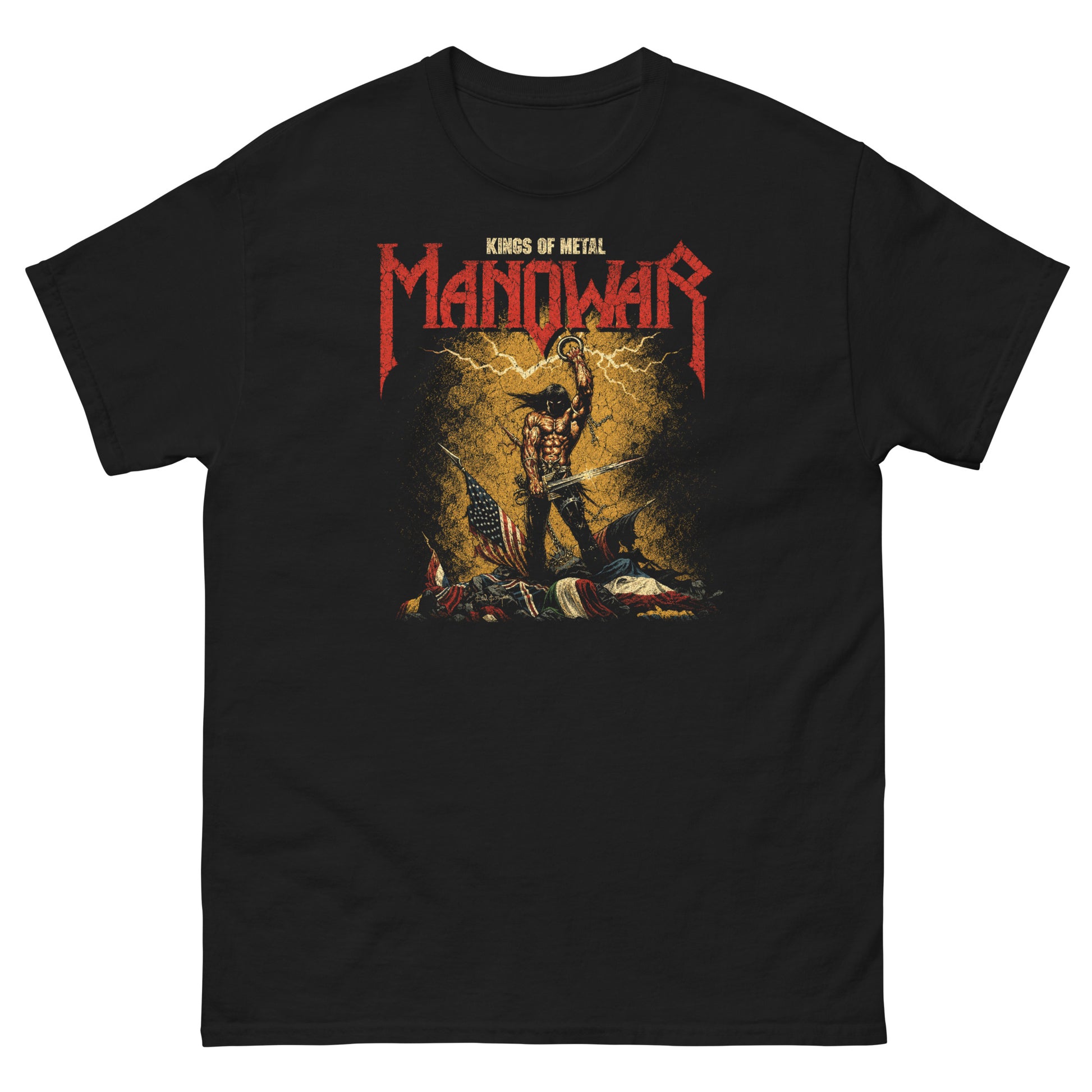 Manowar Camiseta Heavy Metal Kings of Metal Unisex Clásica