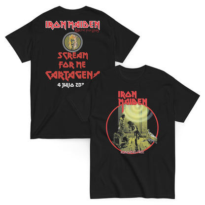 Iron Maiden Camiseta Heavy Metal Running Free Cartagena 2026 Unisex Clásica