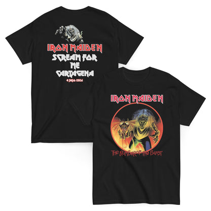 Iron Maiden Camiseta Heavy Metal Number of the Beast Cartagena 2026 Unisex Premium