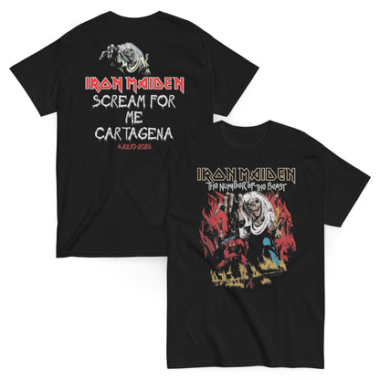 Iron Maiden Camiseta Heavy Metal Beast Eddie Cartagena 2026 Unisex Clásica