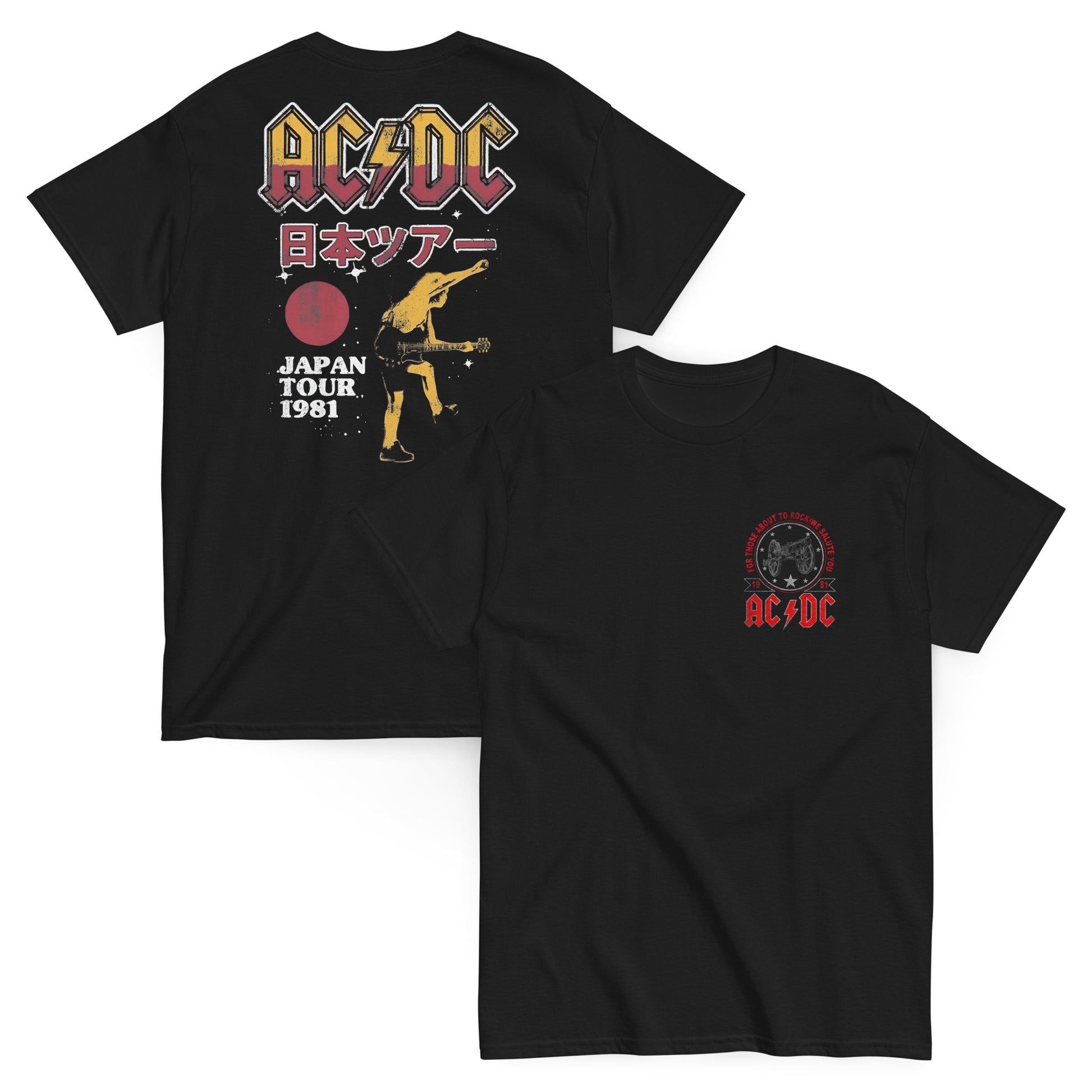 AC/DC Camiseta Hard Rock Japan Tour 1981 Unisex Clásica