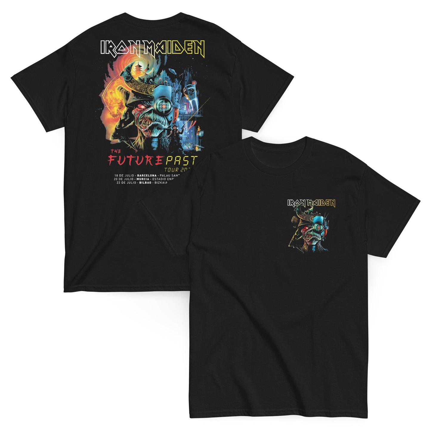 Iron Maiden Camiseta Heavy Metal Future Past Tour Madrid Unisex Clásica
