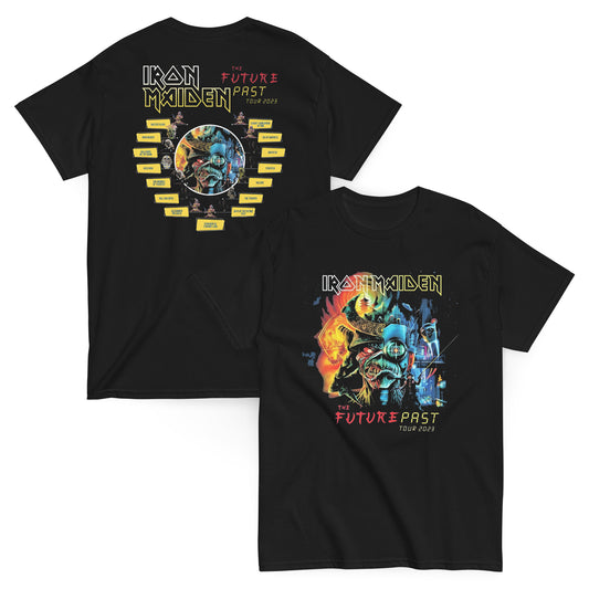 Iron Maiden Camiseta Heavy Metal Future Past Tour Unisex Clásica