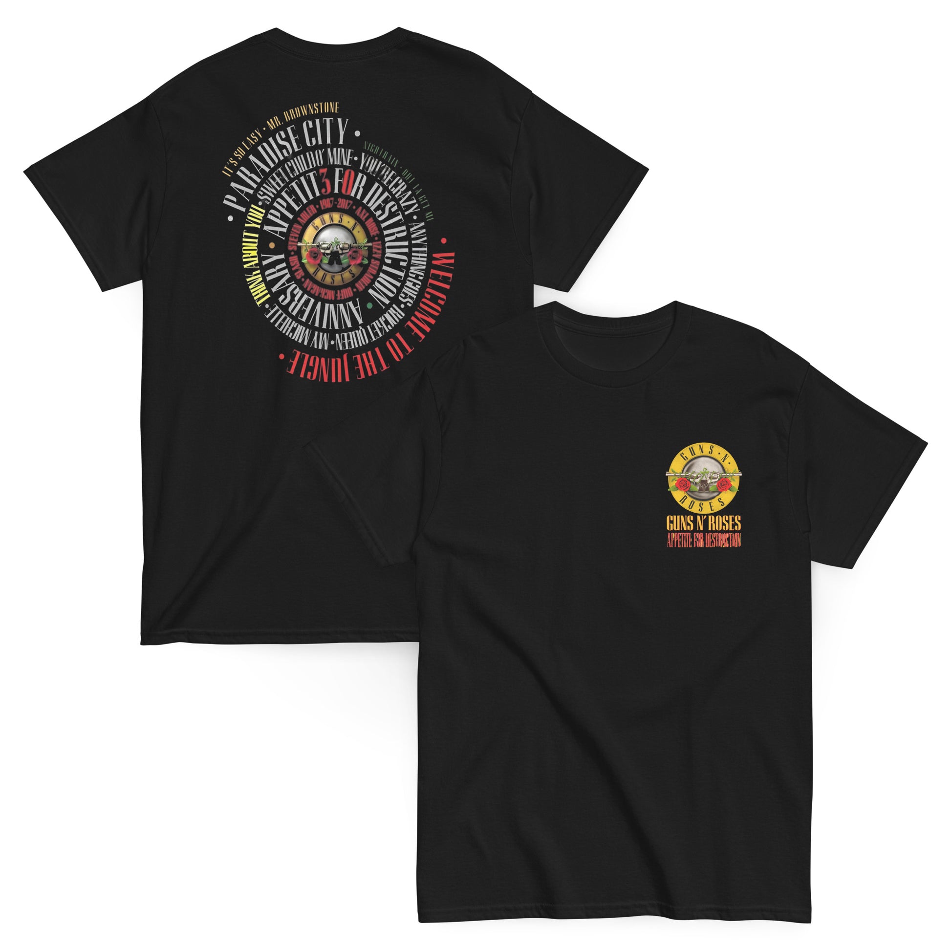 Guns N' Roses - Camiseta Hard Rock Legendaria Unisex Clásica
