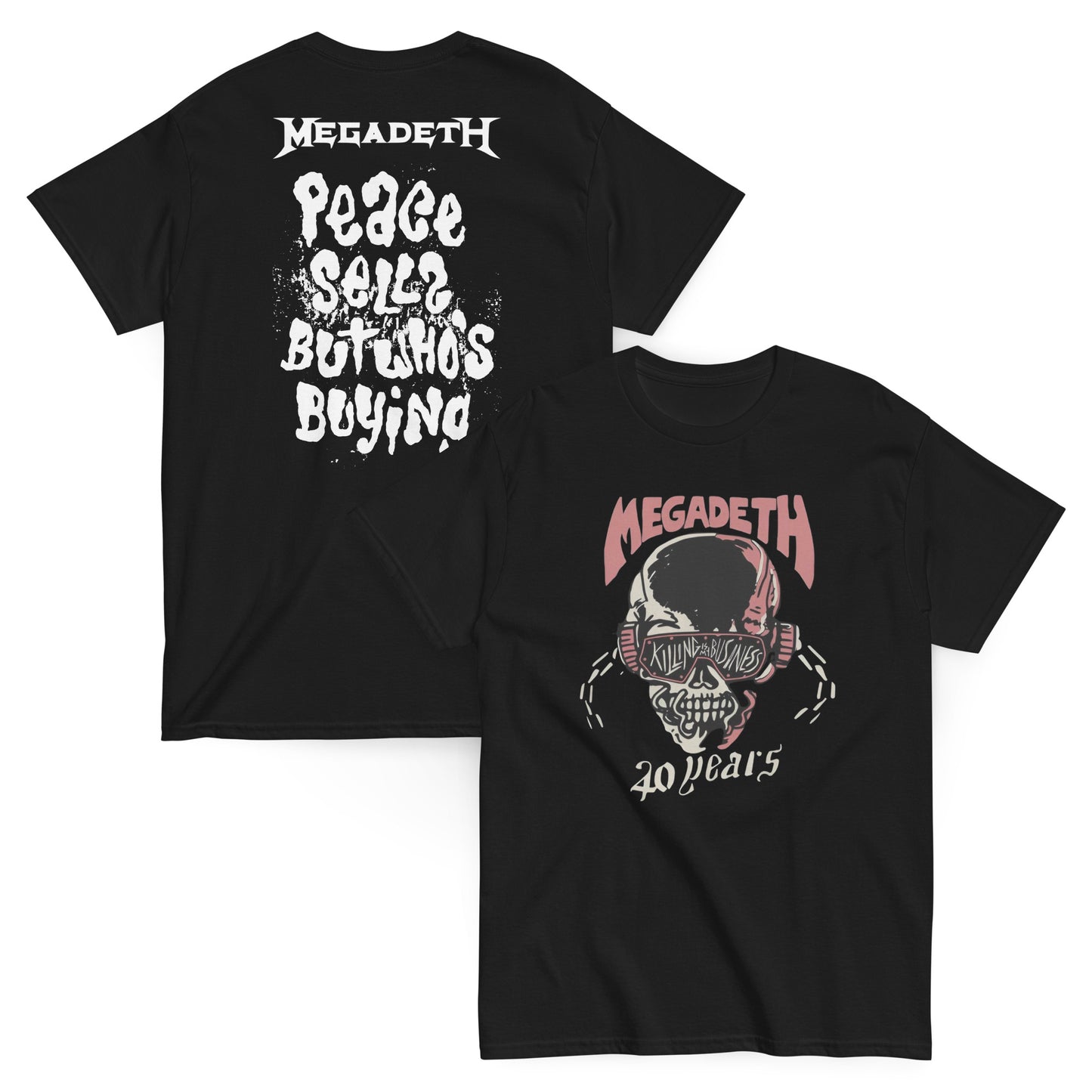 Megadeth - Camiseta Thrash Metal Big Four Unisex Clásica