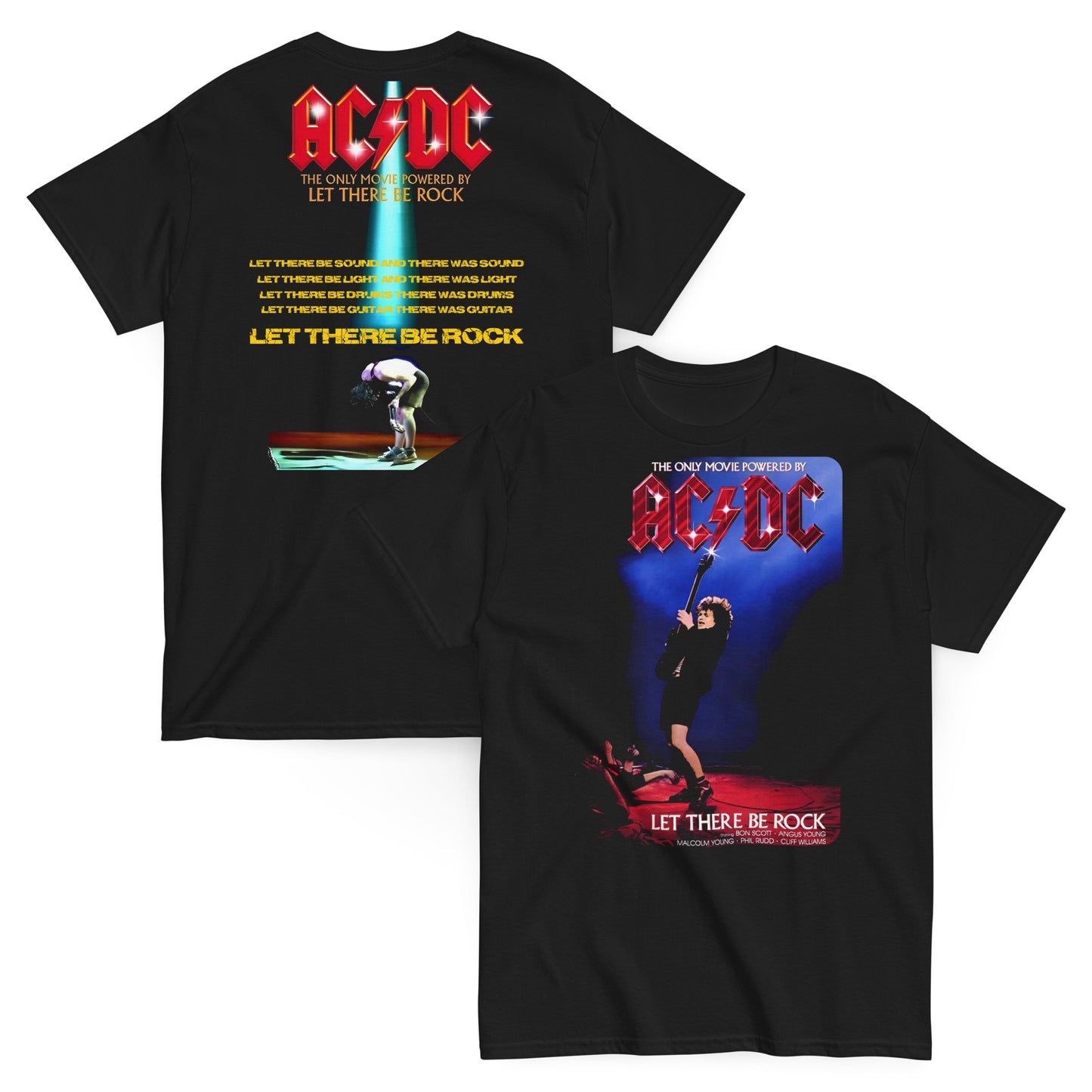 AC/DC Camiseta Hard Rock Let There Be Rock 1977 Unisex Clásica