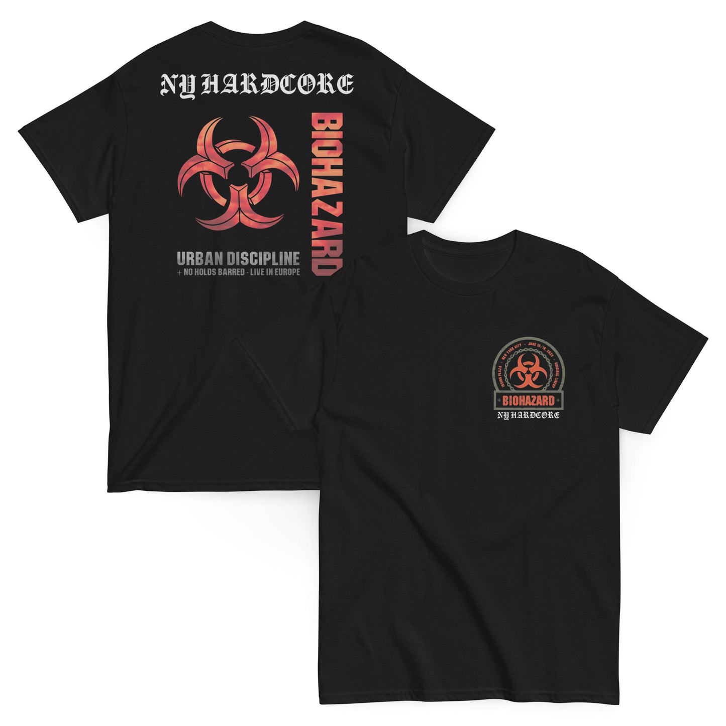 Biohazard - Camiseta Hardcore Metal Nueva York Unisex Premium