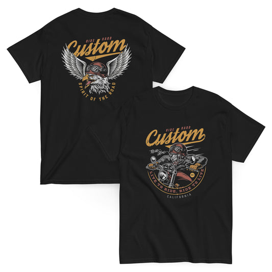 BIKER CUSTOM ROCK RIDER Camiseta clásica unisex