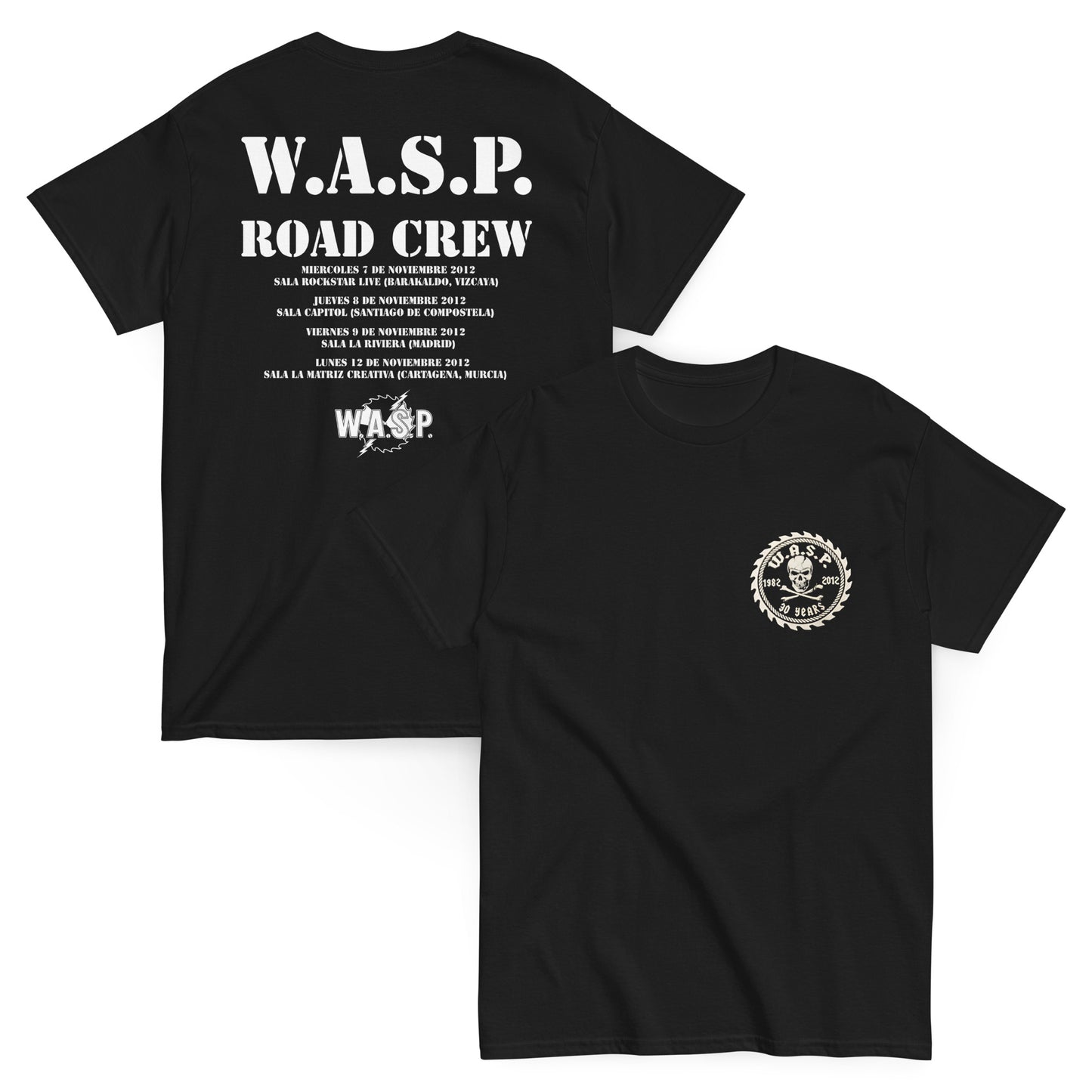 W.A.S.P. Camiseta Heavy Metal Los Ángeles Blackie Lawless Unisex Clásica