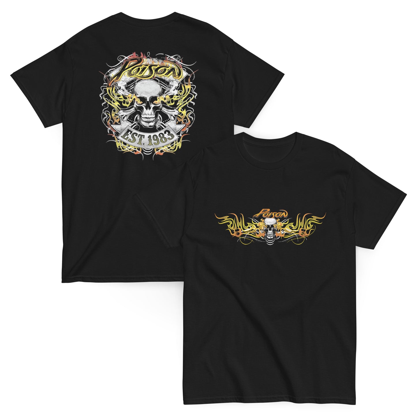 Poison Camiseta Glam Metal Harrisburg Unisex Clásica