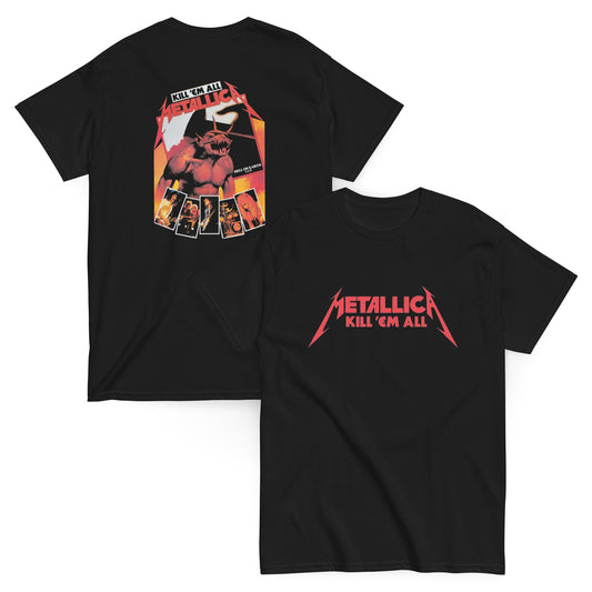 Metallica Camiseta Thrash Metal Kill 'Em All Unisex Clásica