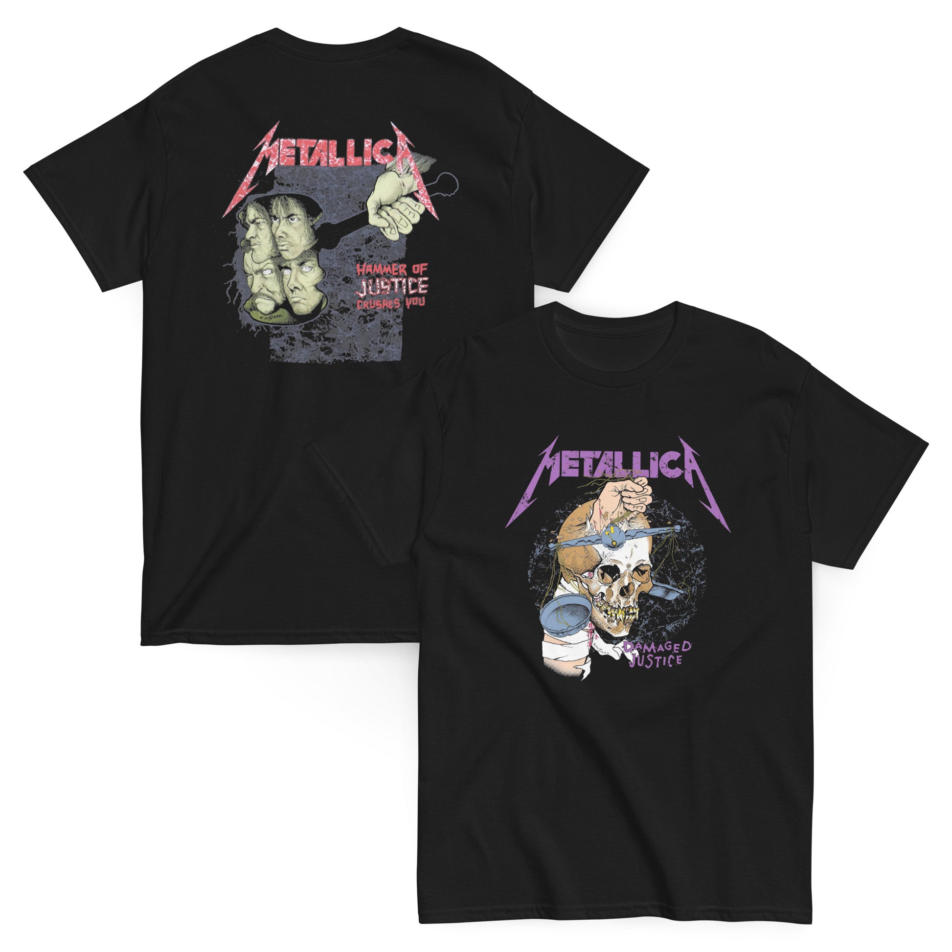 Metallica Camiseta Thrash Metal And Justice for All Unisex Clásica
