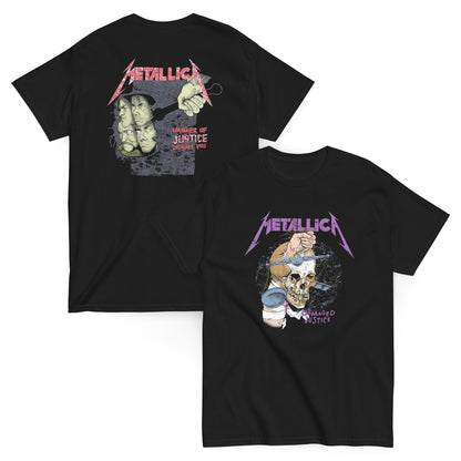 Metallica Camiseta Thrash Metal And Justice for All Unisex Clásica