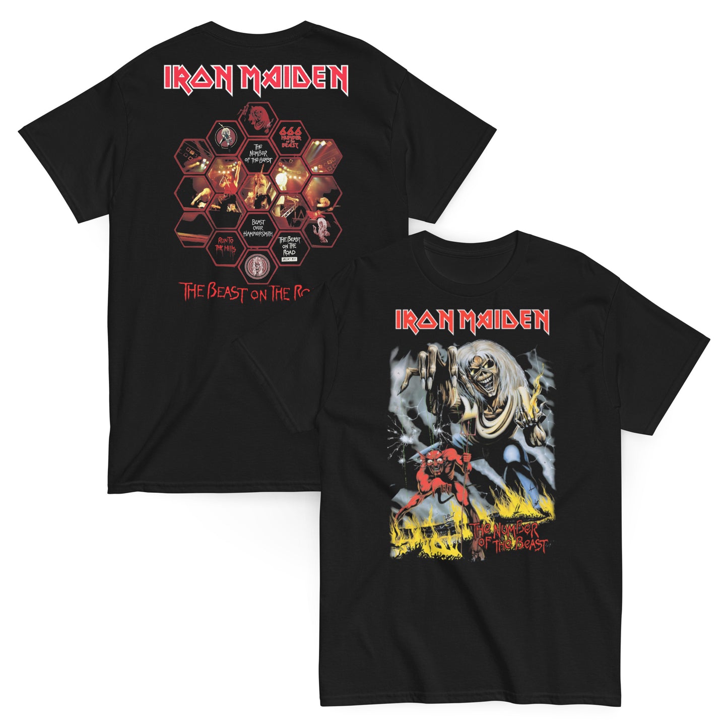 Iron Maiden Camiseta Heavy Metal Number of the Beast Unisex Premium