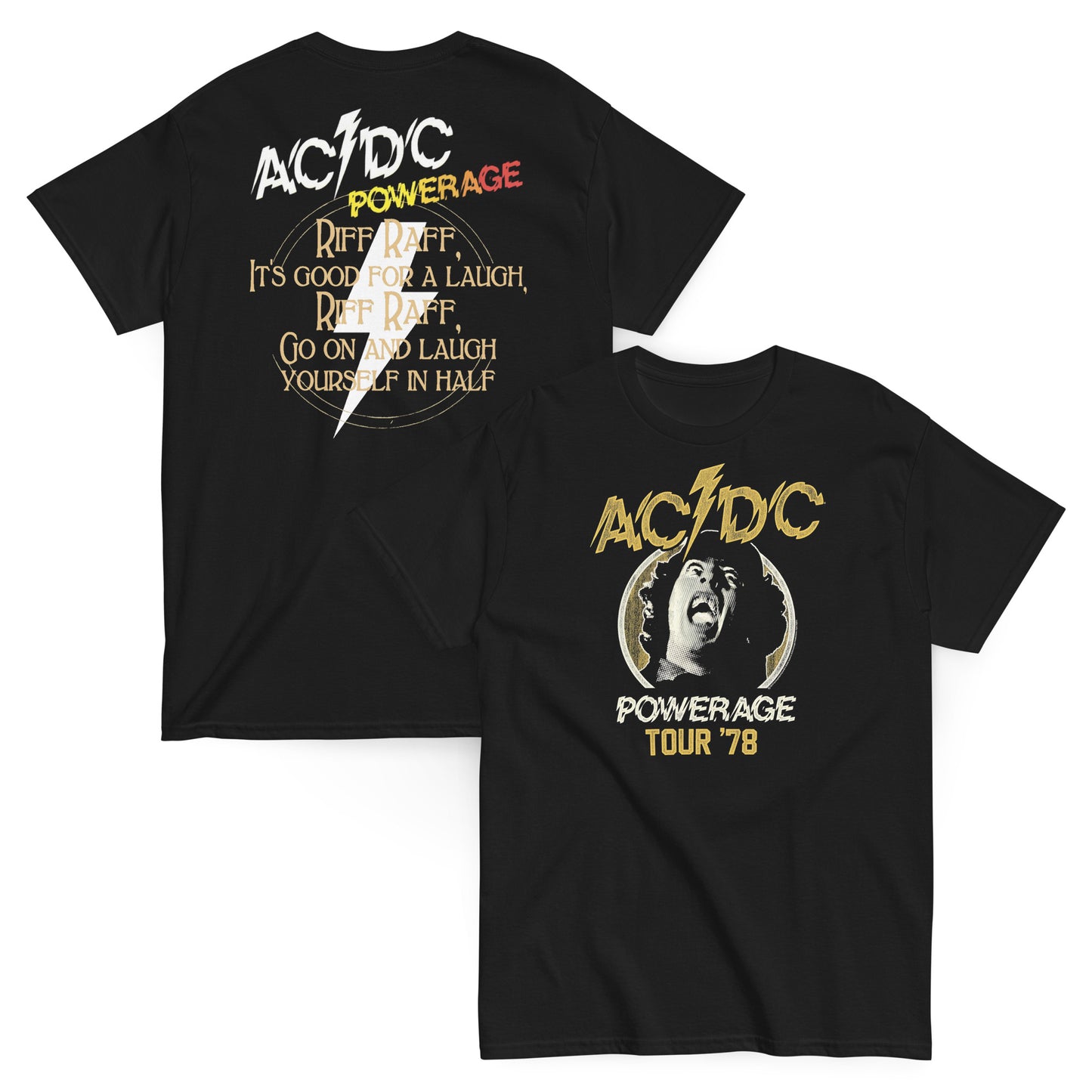 AC/DC Camiseta Hard Rock Riff Raff Unisex Premium