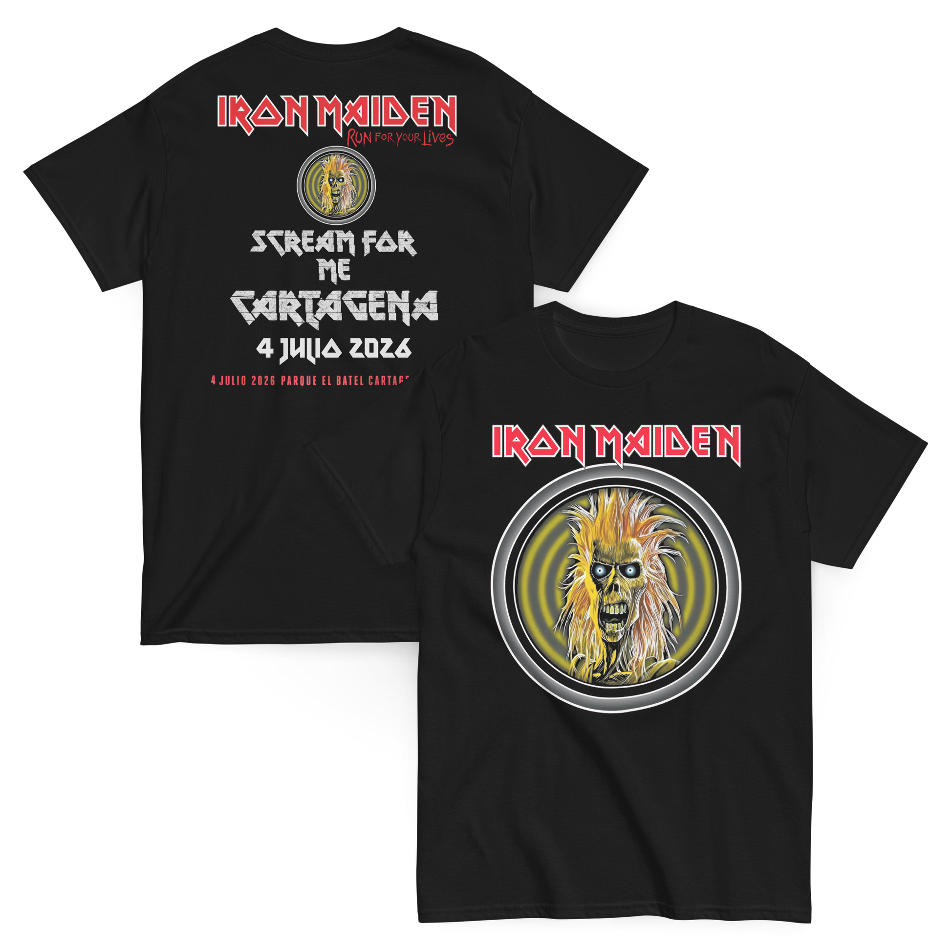 Iron Maiden Camiseta Heavy Metal Concierto Cartagena 2026 Premium