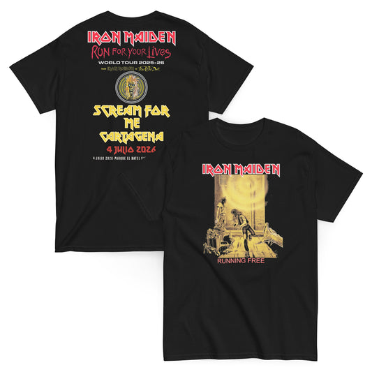 Iron Maiden Camiseta Heavy Metal Running Free Cartagena 2026 Premium