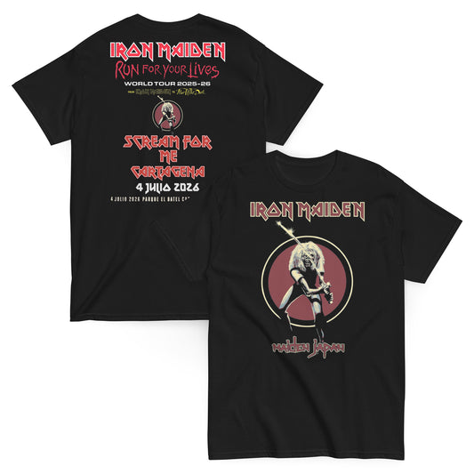 Iron Maiden Camiseta Heavy Metal Maiden Japan Cartagena Unisex Premium