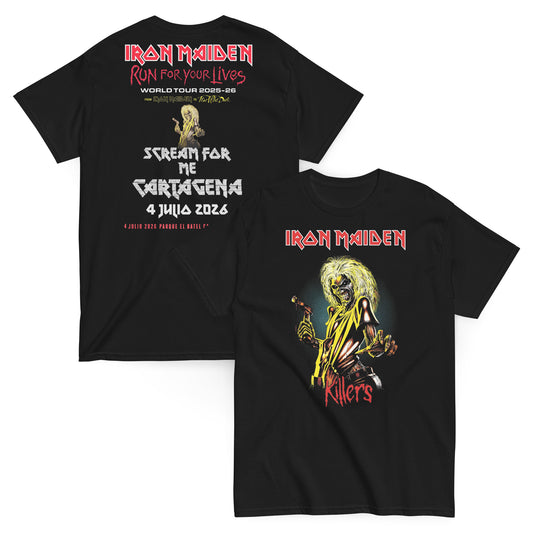 Iron Maiden Camiseta Heavy Metal Killers Cartagena Unisex Premium