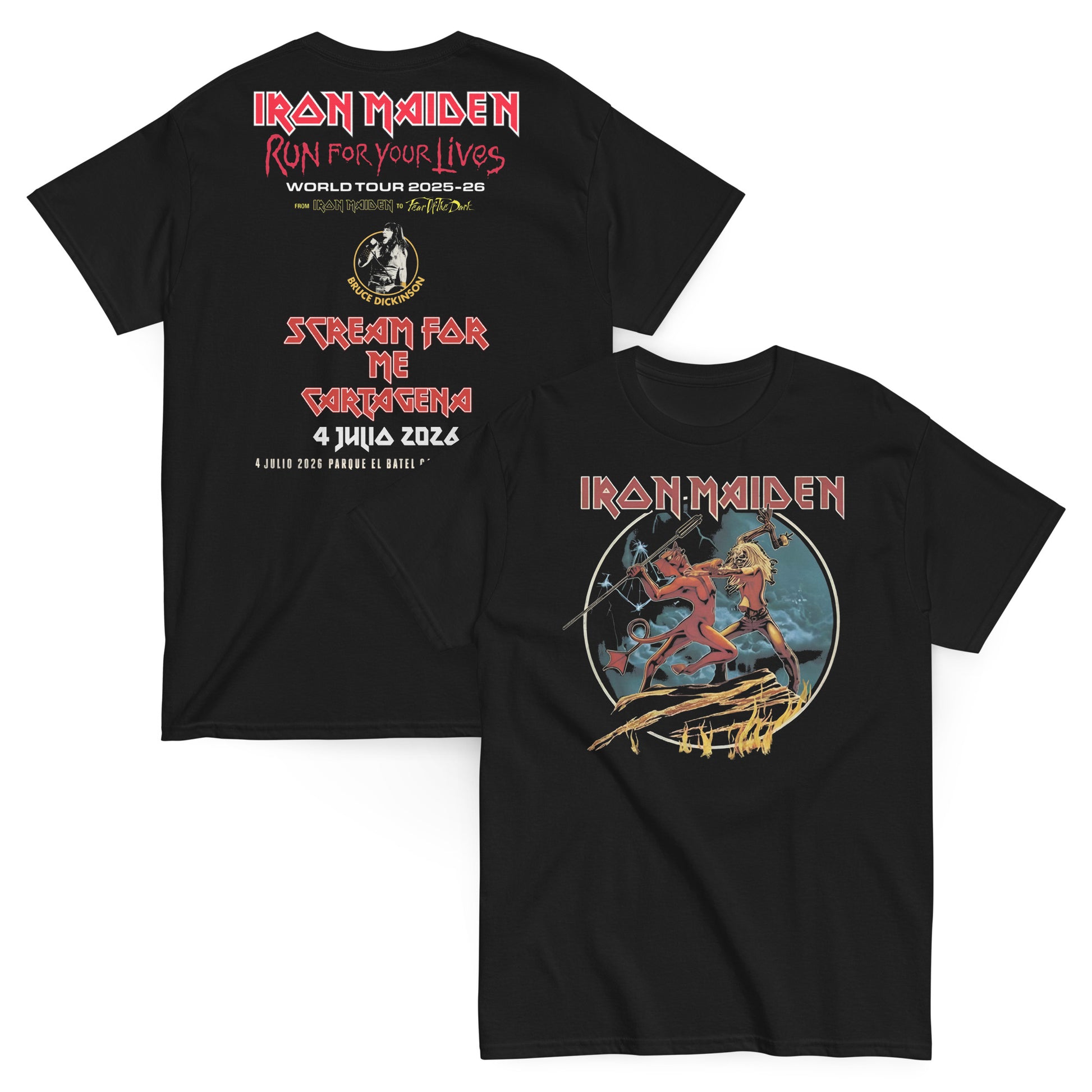Iron Maiden Camiseta Heavy Metal Number of the Beast Rock Imperium Cartagena Unisex Premium