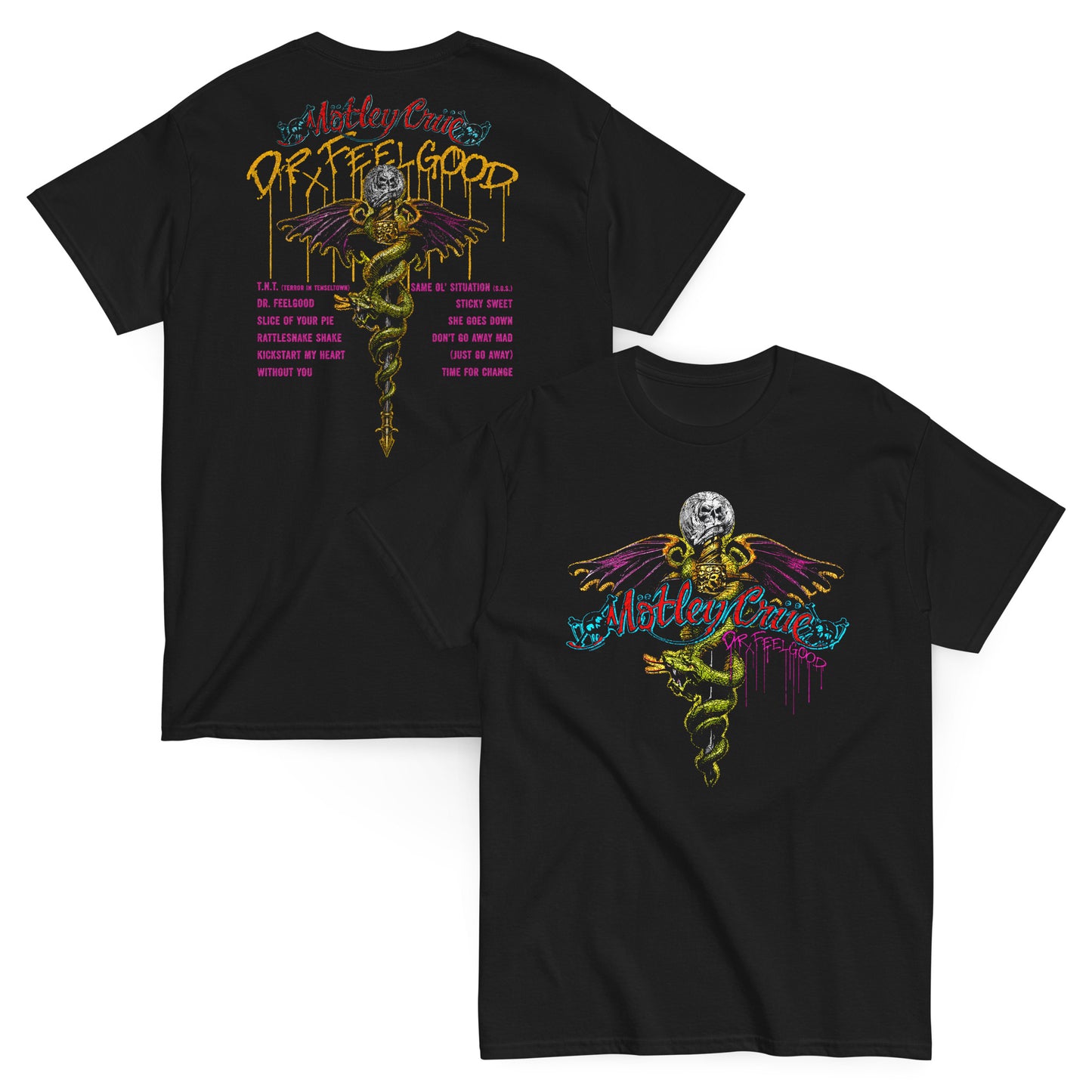Mötley Crüe Camiseta Glam Metal Rattlesnake Shake Unisex Premium
