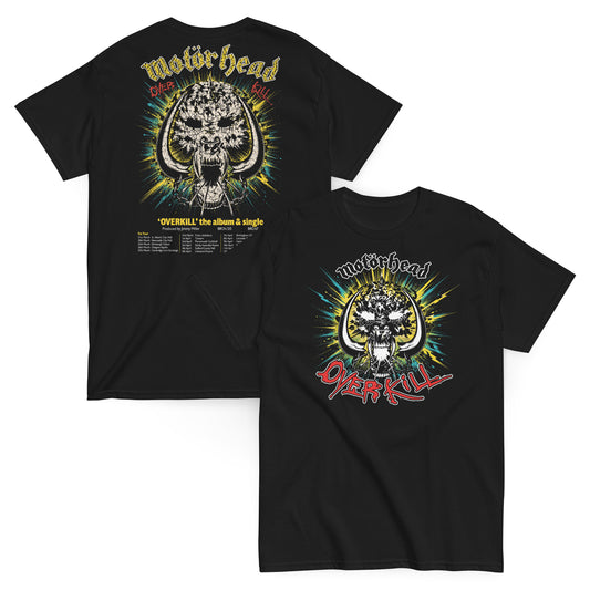 Motorhead Camiseta Heavy Metal Overkill Tour Unisex Clásica