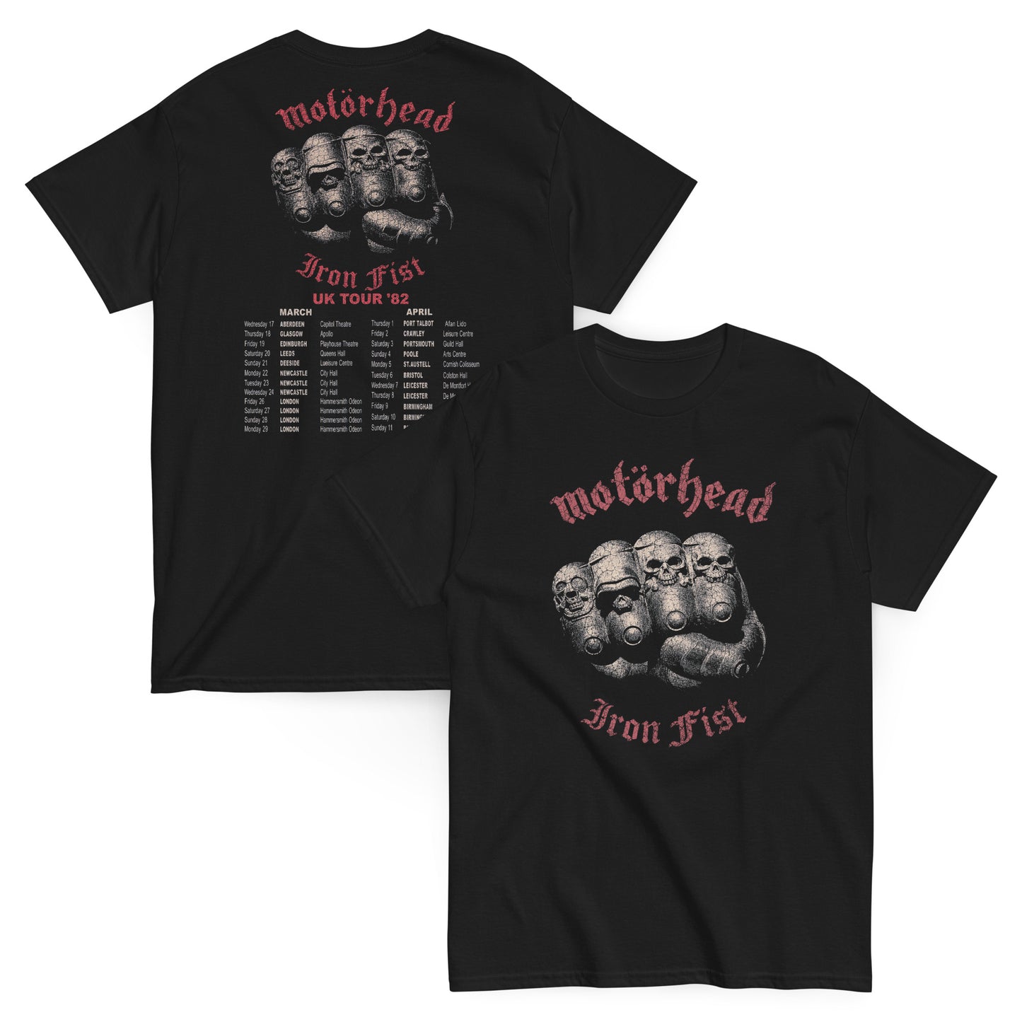 Motorhead Camiseta Heavy Metal Iron Fist Retro Unisex Clásica