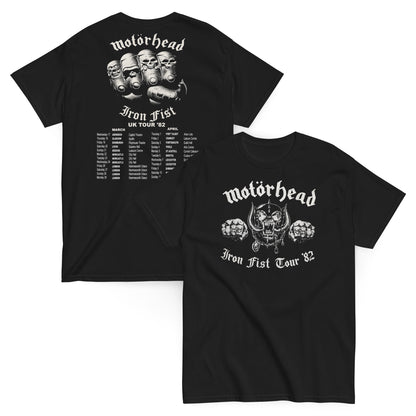 Motorhead Camiseta Heavy Metal Iron Fist Tour Unisex Clásica