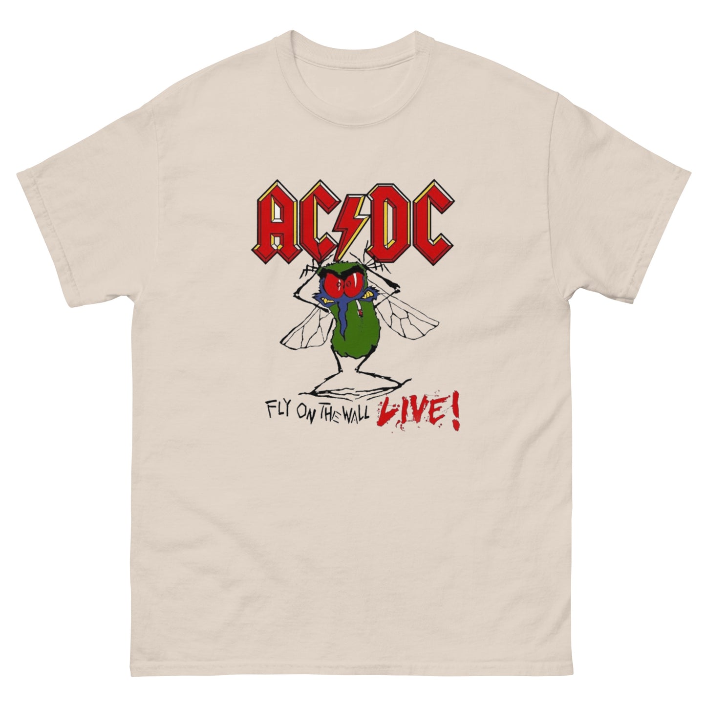 AC/DC Camiseta Hard Rock Fly on the Wall 1985 Unisex Clásica