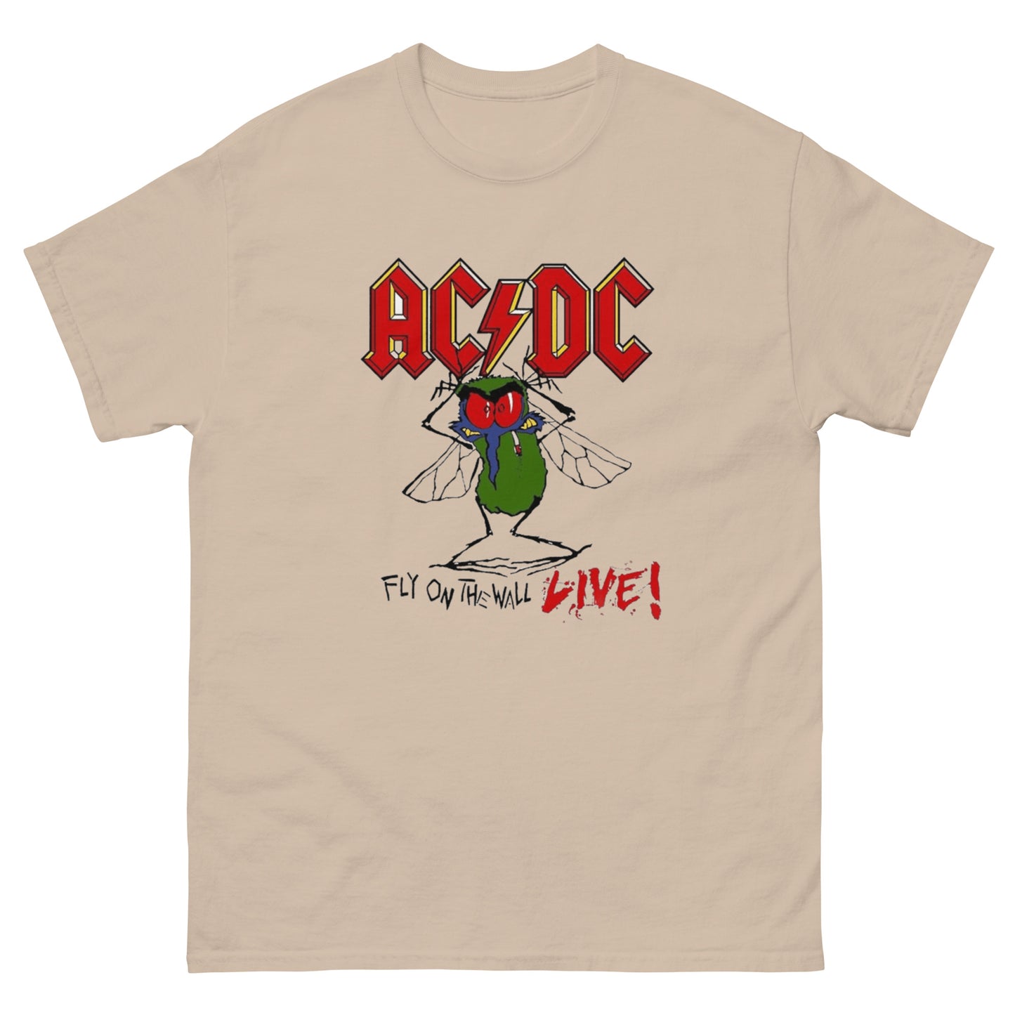 AC/DC Camiseta Hard Rock Fly on the Wall 1985 Unisex Clásica