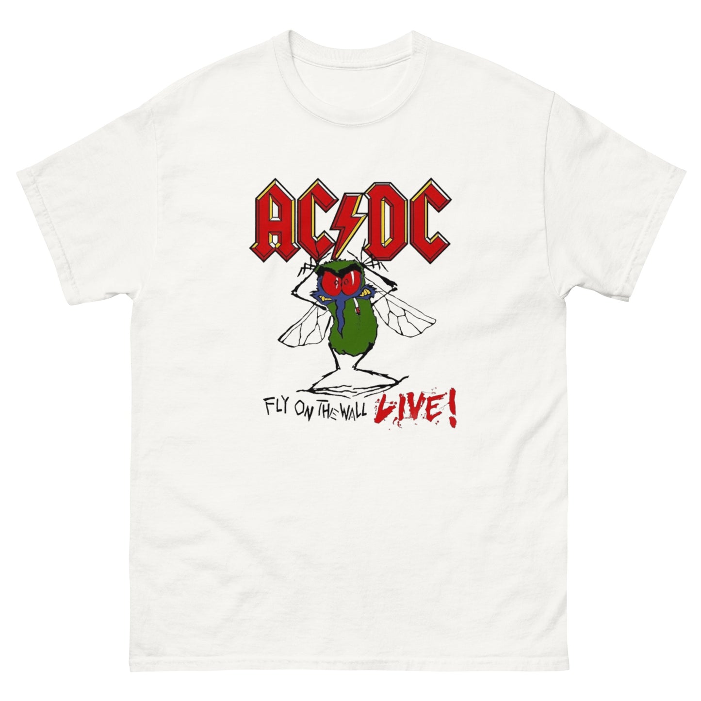 AC/DC Camiseta Hard Rock Fly on the Wall 1985 Unisex Clásica